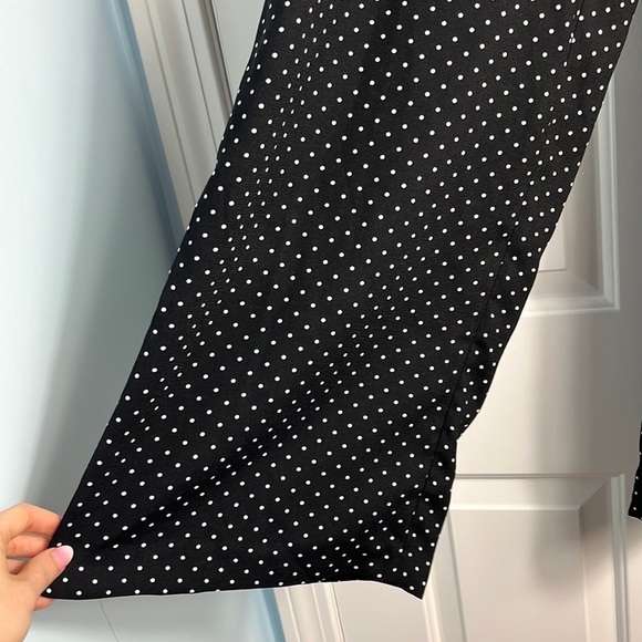 Halogen Polka Dot Wide Leg Tie Waist Pants Size Small Beachy Summer - Picture 2 of 11